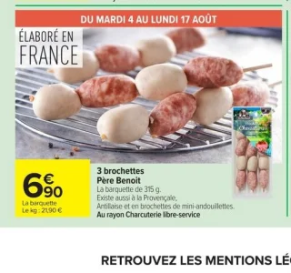3 brochettes Père Benoit
