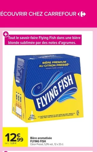 Bière aromatisée FLYING FISH Citron Pressé