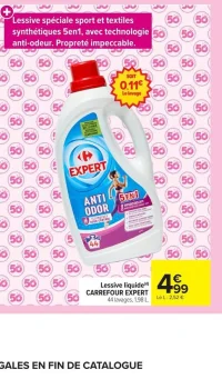 Lessive liquide CARREFOUR EXPERT Anti Odor 5en1