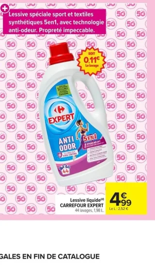 Lessive liquide CARREFOUR EXPERT Anti Odor 5en1