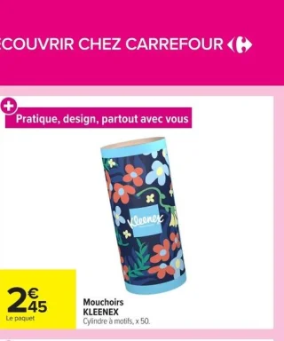 Mouchoirs KLEENEX Cylindre à motifs