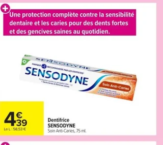 Dentifrice SENSODYNE Soin Anti-Caries