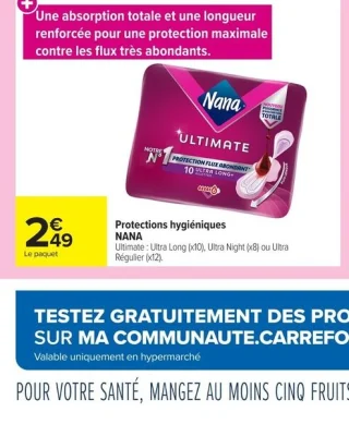Protections hygiéniques NANA Ultimate