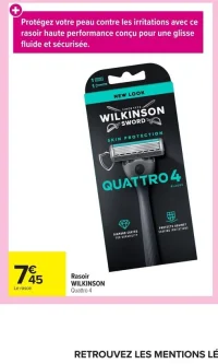Rasoir WILKINSON Quattro 4