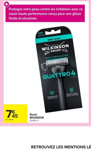 Rasoir WILKINSON Quattro 4
