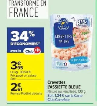 Crevettes L'Assiette Bleue