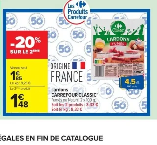 Lardons Carrefour Classic'