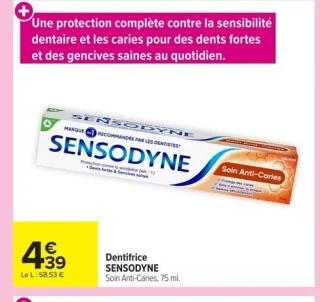 Dentifrice SENSODYNE Soin Anti-Caries