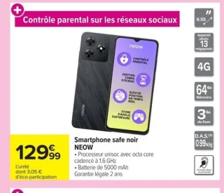Smartphone safe noir NEOW