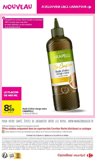 Huile d'olive vierge extra Carapelli Ma Cuisine