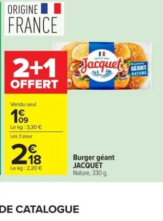 Burger géant JACQUET