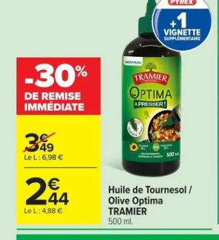 Huile de Tournesol / Olive Optima TRAMIER