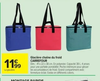 Glacière chaîne du froid Carrefour