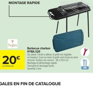 Barbecue charbon HYBA S20