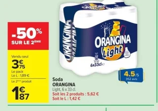 Soda ORANGINA Light