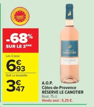 Rosé A.O.P. Côtes-de-Provence Réserve le Canotier