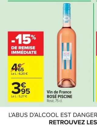 Vin de France ROSÉ PISCINE Rosé