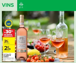 I.G.P. Pays d'Oc LES ORMES DE CAMBRAS Cinsault Syrah, Rosé, Merlot, Rouge ou Sauvignon, Blanc