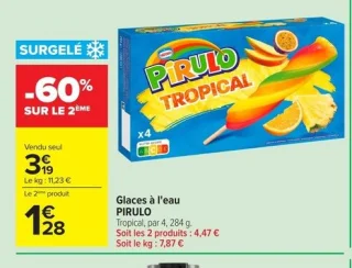 Glaces à l'eau PIRULO Tropical