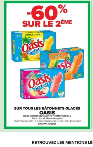 Bâtonnets glacés Oasis