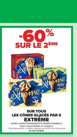 Cônes glacés par 6 Extrême