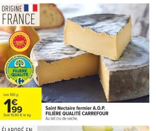Saint Nectaire fermier A.O.P. FILIÈRE QUALITÉ CARREFOUR