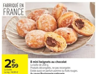 8 mini beignets au chocolat