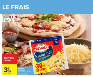 Emmental PRÉSIDENT Râpé ou Portion