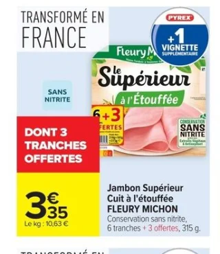 Jambon Supérieur Cuit à l'étouffée FLEURY MICHON
