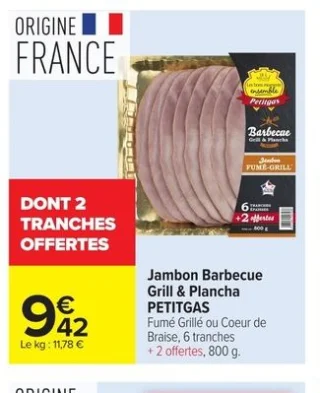 Jambon Barbecue Grill & Plancha PETITGAS