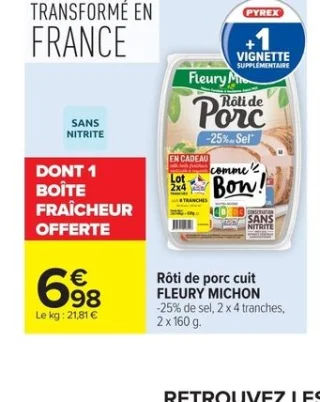 Rôti de porc cuit FLEURY MICHON