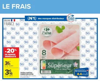 Jambon supérieur CARREFOUR EXTRA