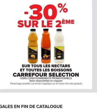 Nectars et boissons Carrefour Selection