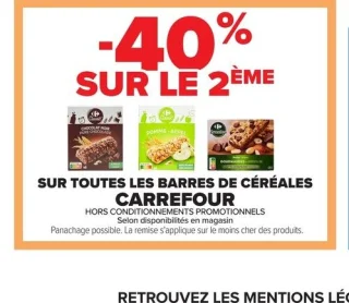 Barres de céréales CARREFOUR