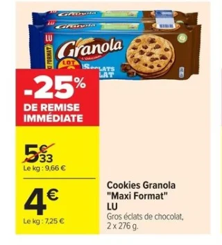 Cookies Granola "Maxi Format" LU