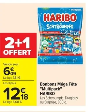 Bonbons Méga Fête "Multipack" Haribo
