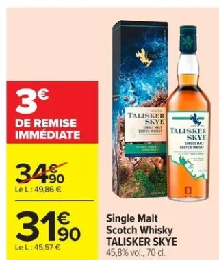 Single Malt Scotch Whisky TALISKER SKYE