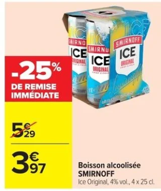 Boisson alcoolisée SMIRNOFF