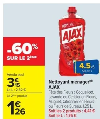Nettoyant ménager AJAX Fête des Fleurs
