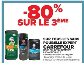 Sacs Poubelle Expert CARREFOUR
