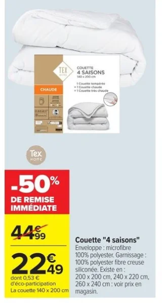 Couette "4 saisons" Tex Home