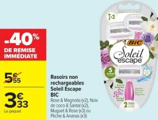 Rasoirs non rechargeables Soleil Escape BIC