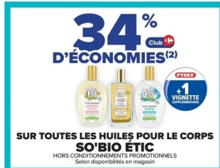 Huiles pour le corps So'Bio étic