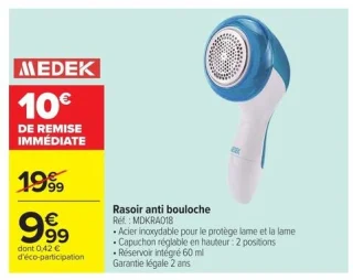 Rasoir anti bouloche MEDEK MDKRA018