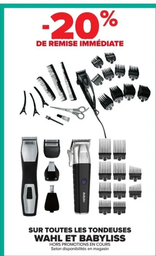 Toutes les tondeuses Wahl et Babyliss