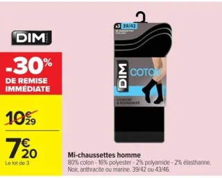 Mi-chaussettes homme DIM