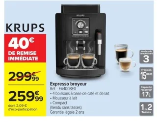 Espresso broyeur Krups EA4008E0