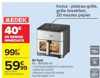 Air fryer Medek MD1008A-SW