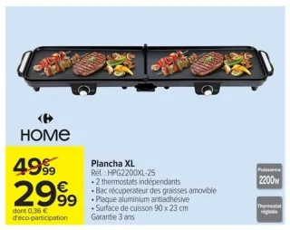 Plancha XL HOME HPG2200XL-25