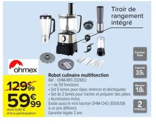 Robot culinaire multifonction Ohmex OHM-RBT-3326EU